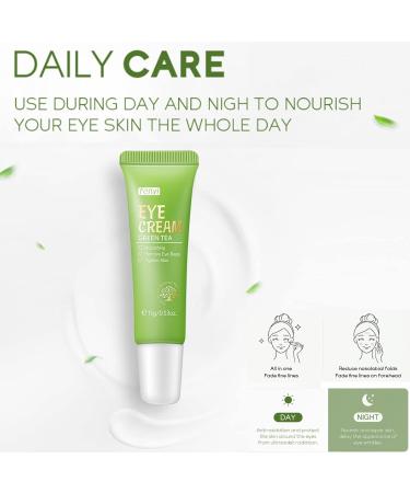 Green Tea Eye Cream - Reduce Dark Circles Puffiness & Wrinkles | Anti-Aging Daily Eye Care 15g - Buy Online on GoSupps.com