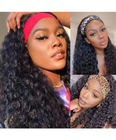 Buy Ifly 22-inch Deep Curly Headband Wig Real Human Hair for Black Women | 150% Density Curly Hair Extensions - Buy Online on GoSupps.com