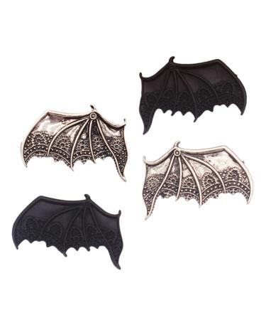 Beatifufu 2 Pairs Bat Hairpin Devil Wing Hair Clip Devil Wing Hair Headpiece Devil Wing Hairpin Devil Horns Hairpin Vintage Metal Decor Halloween Hair Decors Zinc Alloy Accessories Child Ear