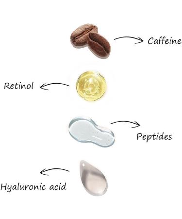 Eye Cream Anti-Aging Eye Cream Hydrating Retinol Caffeine Anti-Wrinkle Cream Caffeine Eye Cream For Puffiness Eye Cream Reduce Dark Circles Wrinkles Fine Lines (3) - Buy Online on GoSupps.com