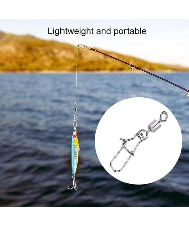 DCQQ 100 Pieces Stainless Steel Fishing Swivel - Ball Bearing Vertebrae Fishing Accessories for Freshwater | Quick Connect Angelkader (6#) - Buy Online on GoSupps.com