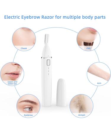 Buy Facial Hair Remover & Eyebrow Trimmer - Rechargeable Women's Electric Shaver for Peach Fuzz - Worldwide Shipping Available - Buy Online on GoSupps.com