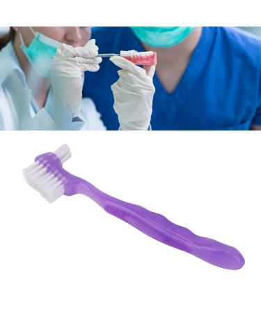 Denture Brush Dual Head Toothbrush - Effective Hard Brush for False Teeth & Denture Care | International Shipping Available - Buy Online on GoSupps.com