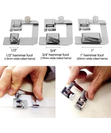Hemming Foot Kit - 6Pcs | Hemmer Foot Set for Brother Singer Janome Low Shank Machines | Rolled Hem Presser Foot for Sewing - Buy Online on GoSupps.com