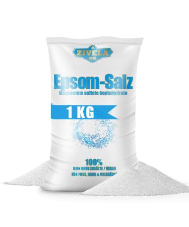 Sel d'Epsom 1kg | Sel d'Epsom pour le bain 1kg | Sel amer Sulfate de magn sium | Sel de bain de qualit pharmaceutique - 100% pur | Sel naturel