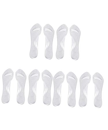 NOLITOY 6 Pairs Non-Slip Massage Mat Insoles Gel Pad Cushion Foot Arch Support Cushion Gel Shoes Pads Lady Shoe Pad Foot Care Tool Shoes Inserts Non-Slip Foot Arch Support