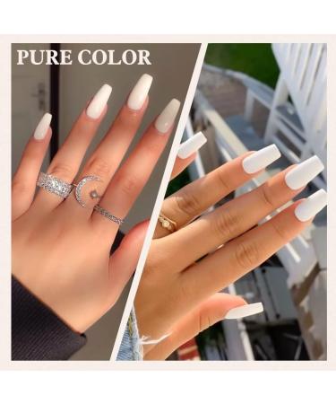 Chip Resistant BISHENGYF Pure White Gel Nail Polish - French Nail Design - 10ml - Long Lasting & Translucent - UV LED Lamp Required - Buy Online on GoSupps.com