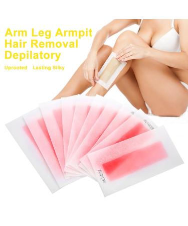 10 Sheet Mildly Depilatory Wax Paper Strips for Hair Removal - Small Pink for Arms & Armpits - Buy Online on GoSupps.com