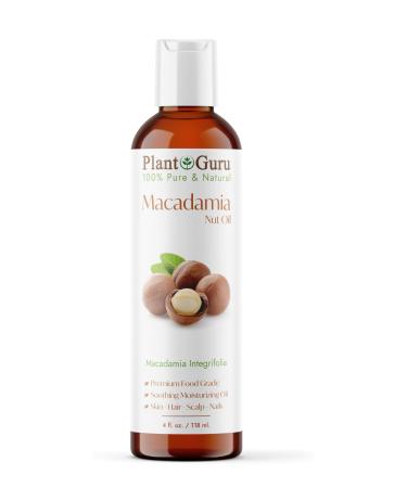 Macadamia Oil 4 oz. Virgin Unrefined Cold Pressed 100% Pure Natural - Skin Body And Face. Great for Psoriasis & More!
