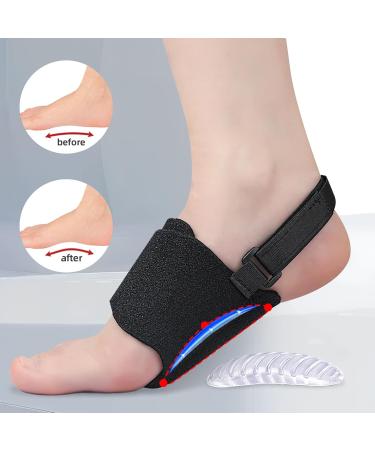 Arch Support Inserts for Plantar Fasciitis Relief | Adjustable Orthotic Cushions & Gel Pads for Flat Feet High Arches & Fallen Arches (Black - Buy Online on GoSupps.com