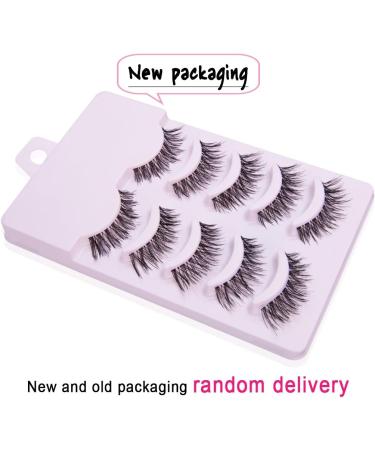 5 Pairs Natural Look Fake Eyelashes Handmade Messy Natural 3D Cross Fashion False Eyelashes Extension For Makeup Black - Buy Online on GoSupps.com