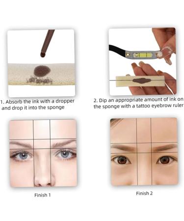 PLAFOPE Measuring Ruler 1 Set Arch Embroidery Eyebrow Ruler Eyebrow Stencils Eyebrow Shaper Pull Wire Draw a Line - Buy Online on GoSupps.com