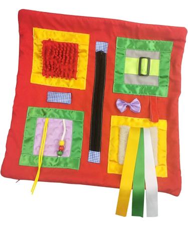 Generic Fidget Blanket Pillow for Elderly 45cmx50cmx4cm Sensory Motor Aids Lightweight for Toddlers Memory Aid Hand Exercisers Red - Buy Online on GoSupps.com