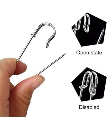 ReachTop Pack of 30 Large Safety Pins 2.76 Heavy Duty Blanket Pins Bulk Steel Spring Lock Pins Fasteners for Blankets Crafts Skirts Kilts Brooch Making - Buy Online on GoSupps.com