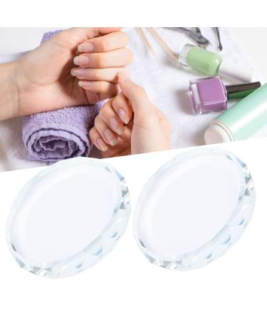 Buy 2 PCS Nail Art Plate Palettes | Glass Nail Polish & Color Mixing Display Tools for Professional Nail Art - Buy Online on GoSupps.com