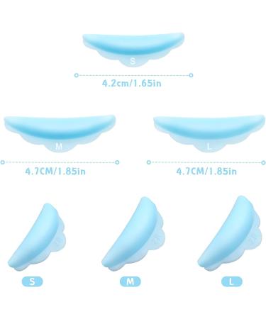 48-Piece Silicone Eyelash Lift Rods - S/M/L Sizes | Curler Perming Pads for Makeup Beauty | Blue - Buy Online on GoSupps.com