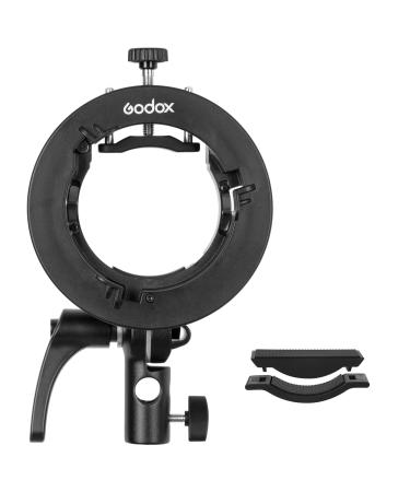 Godox S2 Speedlite S-Type Bracket Updated Version Bowens Mount for Godox V1 AD200Pro, AD200, AD300Pro, AD400Pro, V860II TT685 TT600 TT350 Series, Flexible Tilt Control, Large Handle
