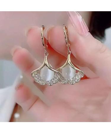 Earrings for Women Green Leaf Silver Stud Earrings Opal Leaf Buckle Earrings Premium Diamond Green Leaf Silver Stud Earrings Earrings for Women - Buy Online on GoSupps.com