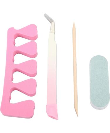 Stainless Steel Manicure Tools Set for Dead Skin Removal with Tweezers Toe Separator Wood Stick Sand Bar Professional Nail Care Kit - Buy Online on GoSupps.com