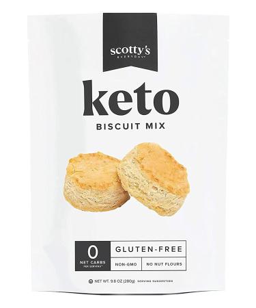 Keto Biscuit Zero Carb Mix - Keto and Gluten Free Biscuit Baking Mix - 0g Net Carbs Per Biscuit - Easy to Bake - No Nut Flours - Makes 12 Biscuits (23g Mix) 9.8 Ounce (Pack of 1)