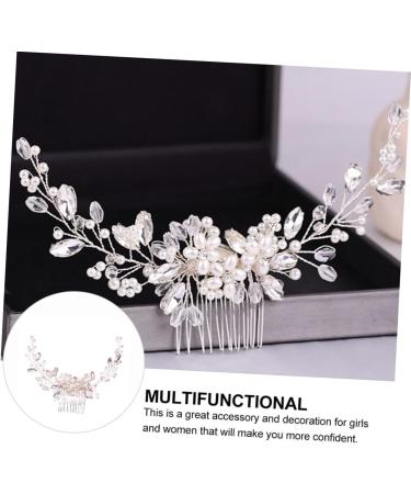 Didiseaon Pearl Comb Rose Gold Pearl Bridal Side Comb Bridal Headpiece Rhinestone Hair Clip Pearl Hair Pin Comb Bridal Headdress Hair Accessories Bride Rhinestones White - Buy Online on GoSupps.com