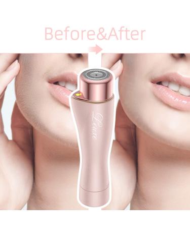 Leuxe Painless Facial Hair Remover for Women - Waterproof Shaver Razor with LED Light (Rose) - Buy Online on GoSupps.com