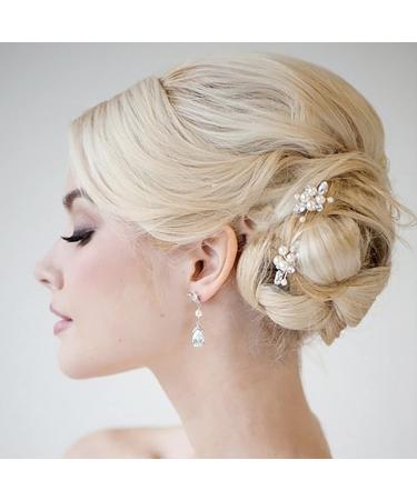 Shop Tseenyi Bridal Hair Accessories - Rhinestone Pearl Hair Clips & Crystal Hairpins for Weddings | Perfect Valentine's Day Gift - Buy Online on GoSupps.com