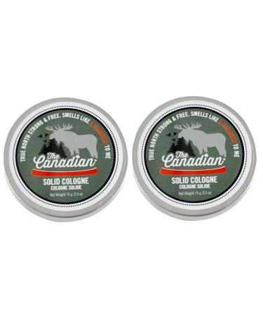 Walton Wood Farm Solid Cologne (The Canadian) Maple Bark & Wild Portage Scent Vegetarian Friendly and Paraben-Free 2.5 oz - 2 Pack The Canadian (2 Pack)