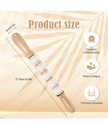 Premium Wood Fascia Roller & Rod - Deep Muscle Relaxation Tool for Legs Neck & Body Care | Gua Sha Massage Essential - Buy Online on GoSupps.com
