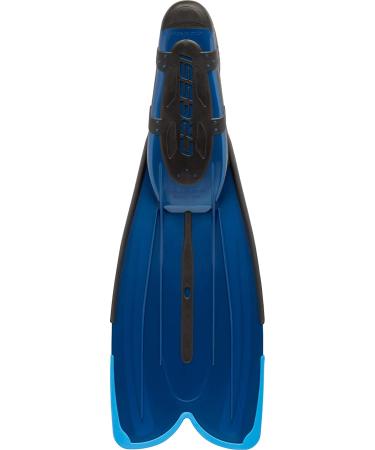 Cressi Agua Snorkeling Fins | Self-Adjustable, Comfortable Full Foot Pocket | Made in Italy | EU 43/44 | US Men 10/11, Women 11/12 | Blue - Buy Online on GoSupps.com