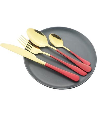 Cutlery Set 32Pcs Pink Cutlery Cutlery Set Stainless Steel Cutlery Dinner Knife Fork Spoon Cutlery Party Kitchen Supplies Set Stainless Steel Decoration - Buy Online on GoSupps.com