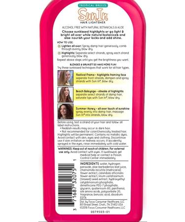 Sun-In Hair Lightener Spray Tropical Breeze 4.70 oz (Pack of 11) - Buy Online on GoSupps.com