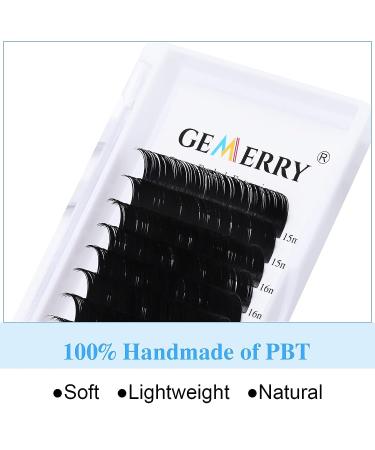 GEMERRY Individual Lash Extensions 15-20mm Mixed Long Lashes 0.05 D Curl - Classic Matte Black Single Eyelashes - Buy Online on GoSupps.com