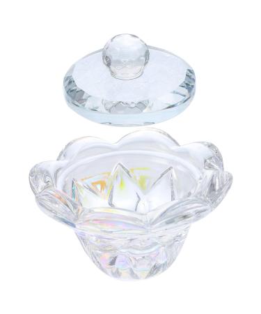 Ipetboom 1pc Nail Art Crystal Cup Vitroleros Para Mini Nail Dappen Dish Nail Cup Dappen Dish Bowl Glass Mixing Dish Dappen Dish Acrylic Nails Nail Glassware Monomer Plate Manicure