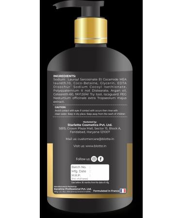 BLOTT Total Repair 7 Shampoo - With Argan Oil For Weakened & Damaged Hair. Instant Resurfacing For Dry & Damaged Hair Paraben & Sulphate Free (320 Ml) 320 ml (Pack of 1) - Buy Online on GoSupps.com