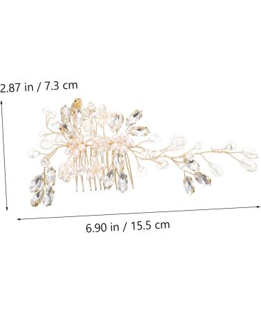 Ipetboom Pearl Hair Comb Bridal Hair Comb Wedding Bridal Flower Hair Comb Bridal Hair Clip Wig Combs Festive Rhinestone Hair Clip Bride Headdress Crystal Bridesmaid Girl Headband - Buy Online on GoSupps.com