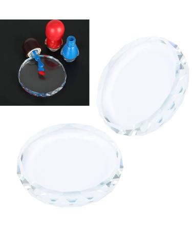 Buy 2 PCS Nail Art Plate Palettes | Glass Nail Polish & Color Mixing Display Tools for Professional Nail Art - Buy Online on GoSupps.com
