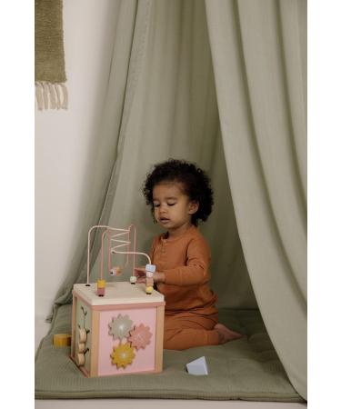 Buy Little Dutch 7114 FSC Wooden Activity Cube - Wild Flowers Pink | Enhance Motor Skills | International Shipping - Buy Online on GoSupps.com