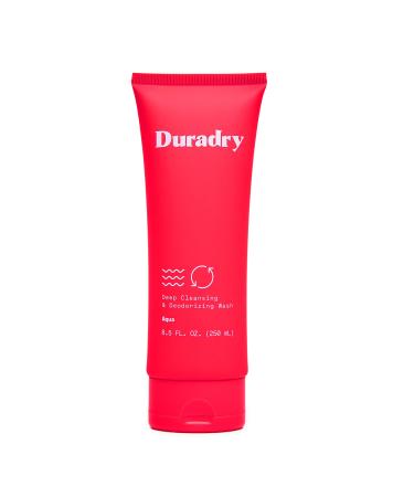 Duradry Body Wash Odor Control - Deep Cleansing and Deodorizing, Neutralizes Odors while Nourishing your Skin, Infused with Vitamins and Minerals - Aqua, 8.5 Fl Oz (Pack of 1) 250mL