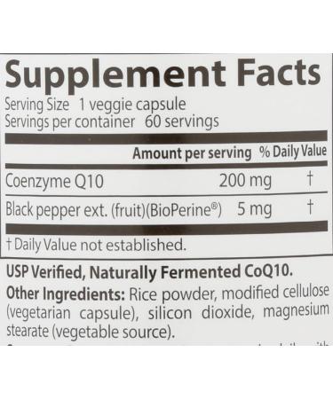 Doctor's Best High Absorption CoQ10 200 mg - 60 Vegetarian Capsules | Premium Heart Health Supplement | International Shipping Available - Buy Online on GoSupps.com