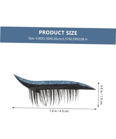 POPETPOP 12 pairs for Eye Face Makeup Women Shiny Reusable Natural Look Glitter Eyelash Liners 4x1.5cmx3pcs Bluex3pcs - Buy Online on GoSupps.com