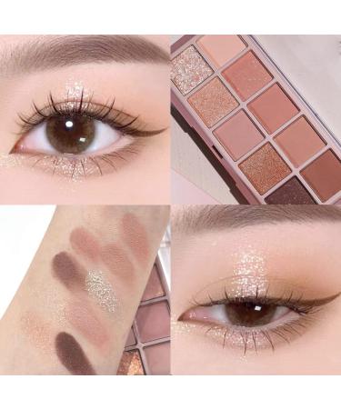 Erinde 10 Color Eyeshadow Palette - Matte Shimmer Glitter Eye Shadow | High Pigmented, Ultra-Blendable | Neutral Nude Shades with Professional Brush - Maple Leaf Brown 07 - Buy Online on GoSupps.com