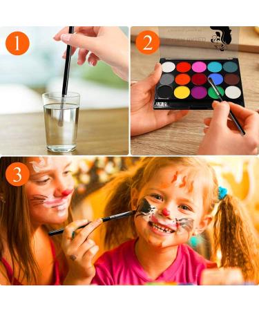 Xpassion Body Painting Face Paint Kit - 15 Color Professional Palette for Halloween, Cosplay, Kids Art and Festive Makeup - Buy Online on GoSupps.com