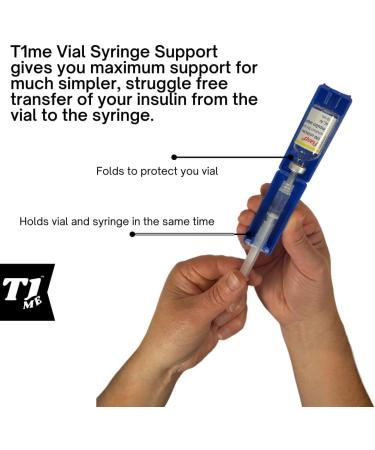 Time Vial Syringe Support for Omnipod Users - Insulin Transfer Device for Diabetes - Blue Bottle Protector Case - Buy Online on GoSupps.com