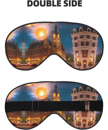 Buy Fiery Red Street Eye Mask | Soft Adjustable Sleeping Mask for Men & Women | International Shipping Available - Buy Online on GoSupps.com