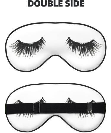 Buy FoRes Eyelash Lip White Print Eye Mask - Adjustable Light Blocking Sleep Mask for Deep Rest - Unisex Black - Buy Online on GoSupps.com
