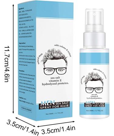 Men's Sea Salt Spray Sea Salt Spray for Hair Men Natural & Organic Creates Waves and Textures with a Matt Finish Quick Texturizing Hair Styling Volume Spray (50ml) - Buy Online on GoSupps.com