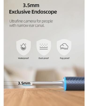 Digital Otoscope with Gyroscope Earwax Remover Tool with 10 Megapixel HD Ear Camera 3.5 Mm Lens Diameter Gimbaled Intelligent Gyroscope Ear Tip Cleaning Kit Easy to Use for Kids/Adults/Pets - Buy Online on GoSupps.com