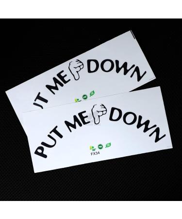 Set of 4 Black Funny 'Put Me Down' Toilet Seat Stickers - Bathroom Decor Decals - Buy Online on GoSupps.com