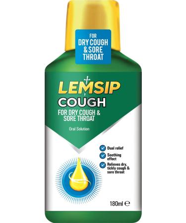 Lemsip Cough For Dry Cough & Sore Throat Oral Solution 180ml